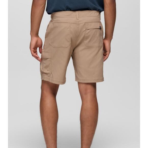 Prana Stretch Zion Cargo Short Mens 38x10 Brown Adjustable Waist UPF 50+ Hiking - Picture 2 of 11